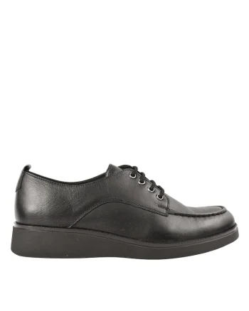 Pantofi casual, dama,  D54-2103 negru, piele naturala, Negru