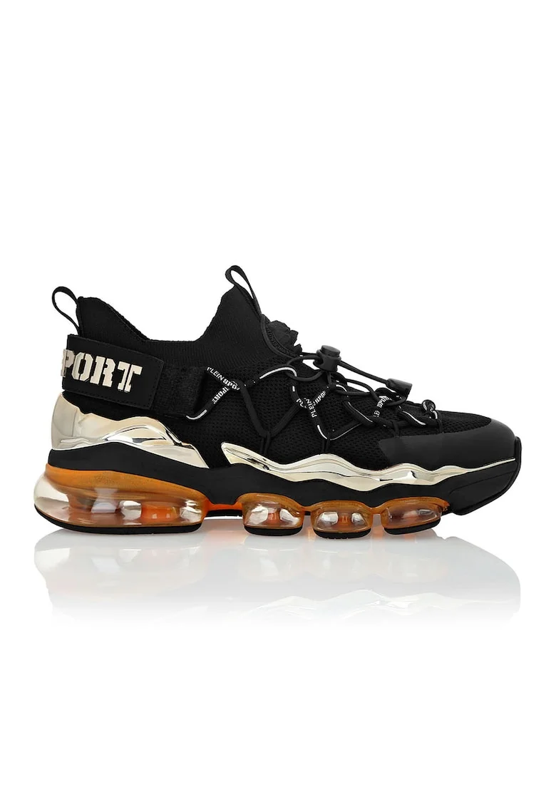 Pantofi sport cu talpa masiva Cyber Thunder, Auriu/Negru/Portocaliu pal