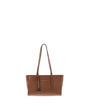 Geanta tote de piele Valeria, Maro