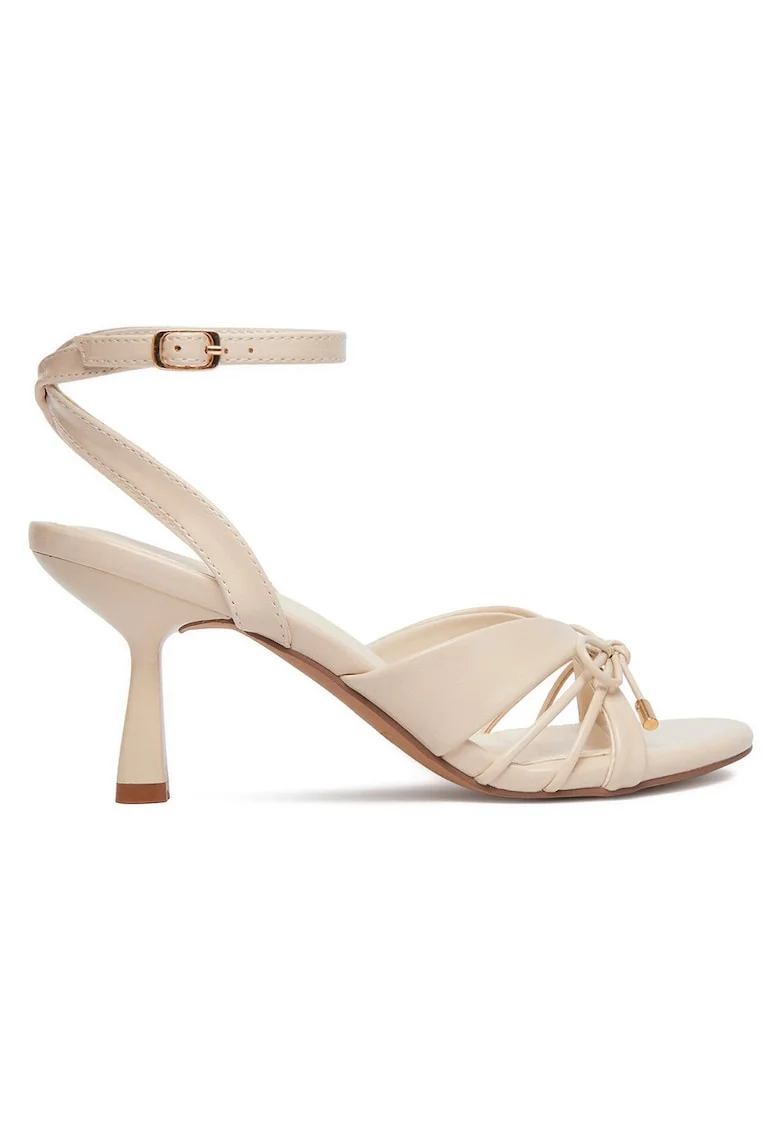 Sandale dama  bej, toc stiletto, Bej