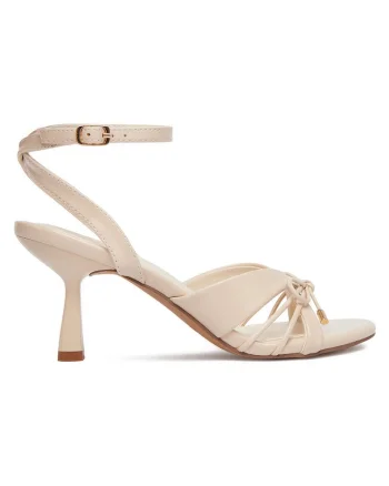 Sandale dama  bej, toc stiletto, Bej