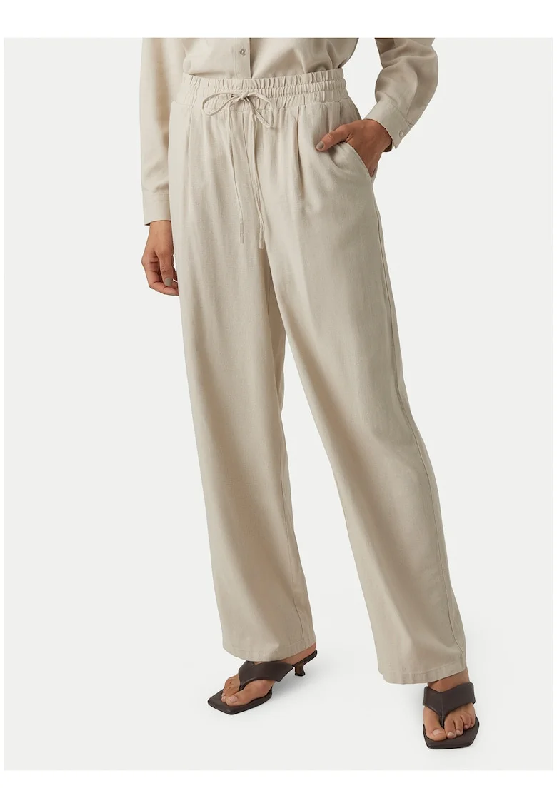 Pantaloni dama,  regular fit, bej, Bej