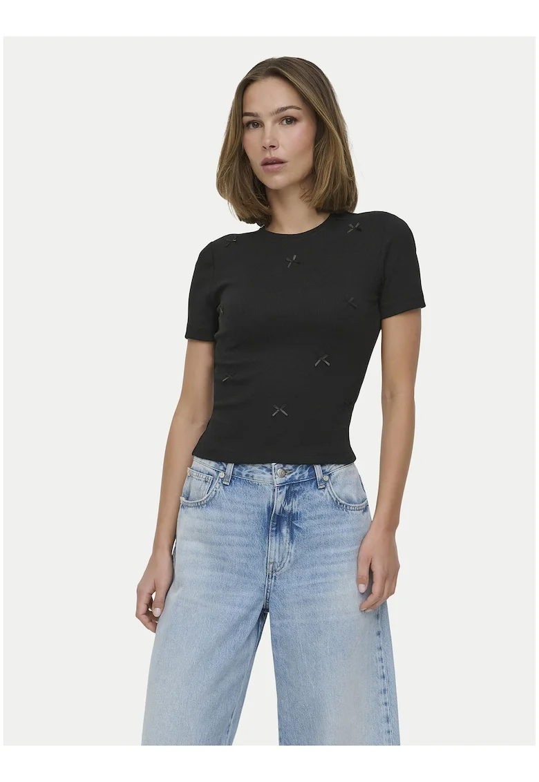 Tricou negru  din bumbac organic, Negru