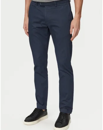 Pantaloni Chino Barbati,  bumbac, Alb/Albastru