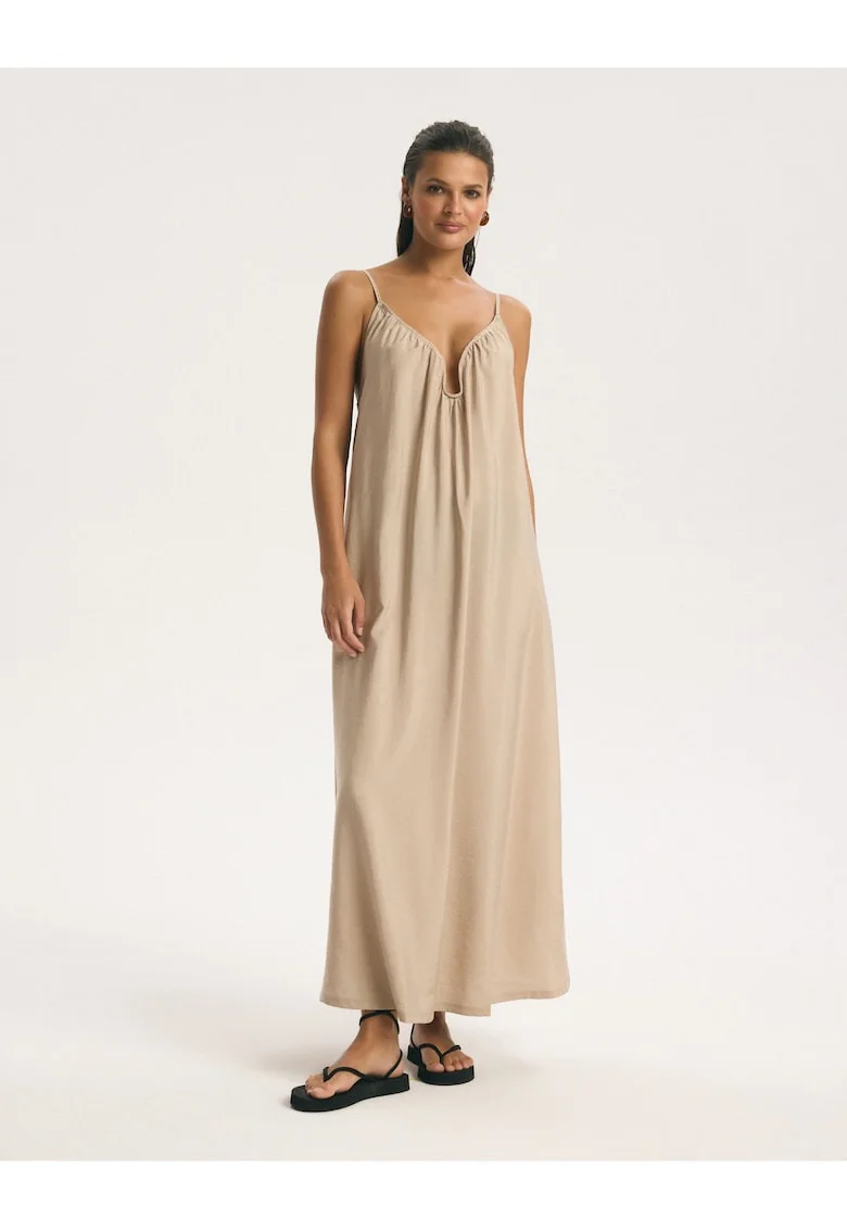 Rochie Maxi Dama Louise, Bej