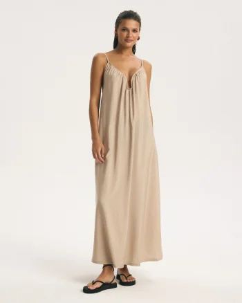 Rochie Maxi Dama Louise, Bej