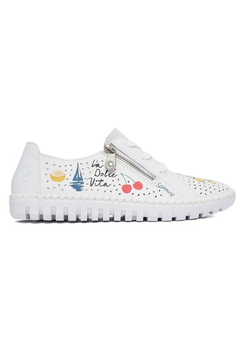 Pantofi dama,  M2310-80, piele naturala, alb, fermoar,