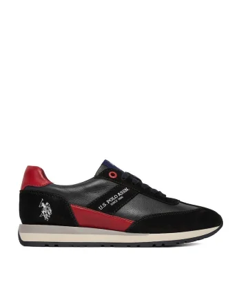 Tenisi barbati,  piele naturala, negru,