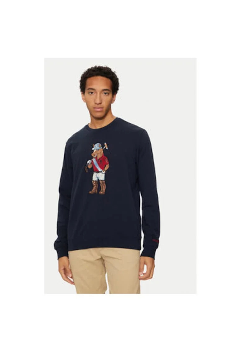 Bluza Barbati, U.S. Polo ASSN, 304796715, Bumbac, Albastru, Albastru
