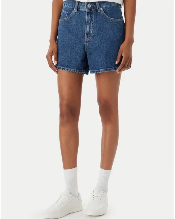 Pantaloni scurti din denim,  alb, regular, bumbac, Albastru