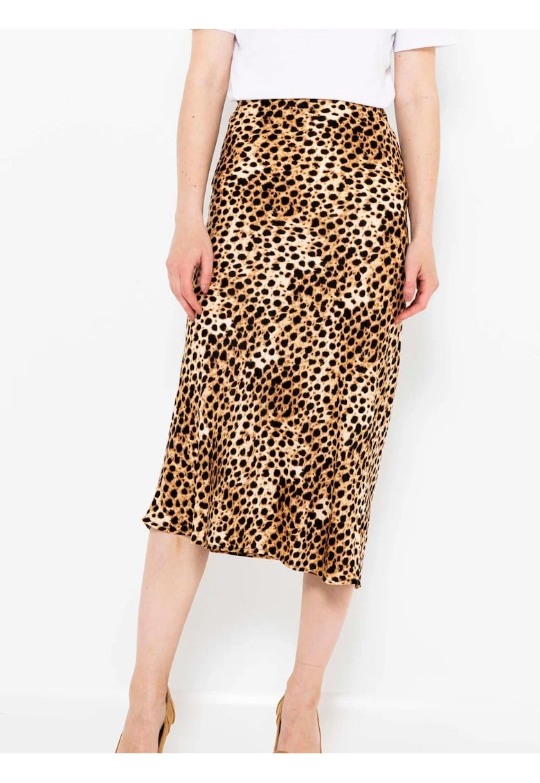 Fusta midi cu animal print
