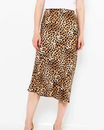 Fusta midi cu animal print