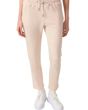 Pantaloni Jogger,  Relaxed fit, Bej Natural, Viscoza