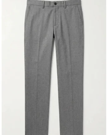Pantaloni dama,  talie medie, picior drept, gri, poliester