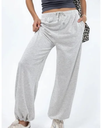 Pantaloni dama,  croiala dreapta, gri, amestec de bumbac