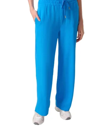 Pantaloni dama,  Palazzo, talie medie, albastru pudra