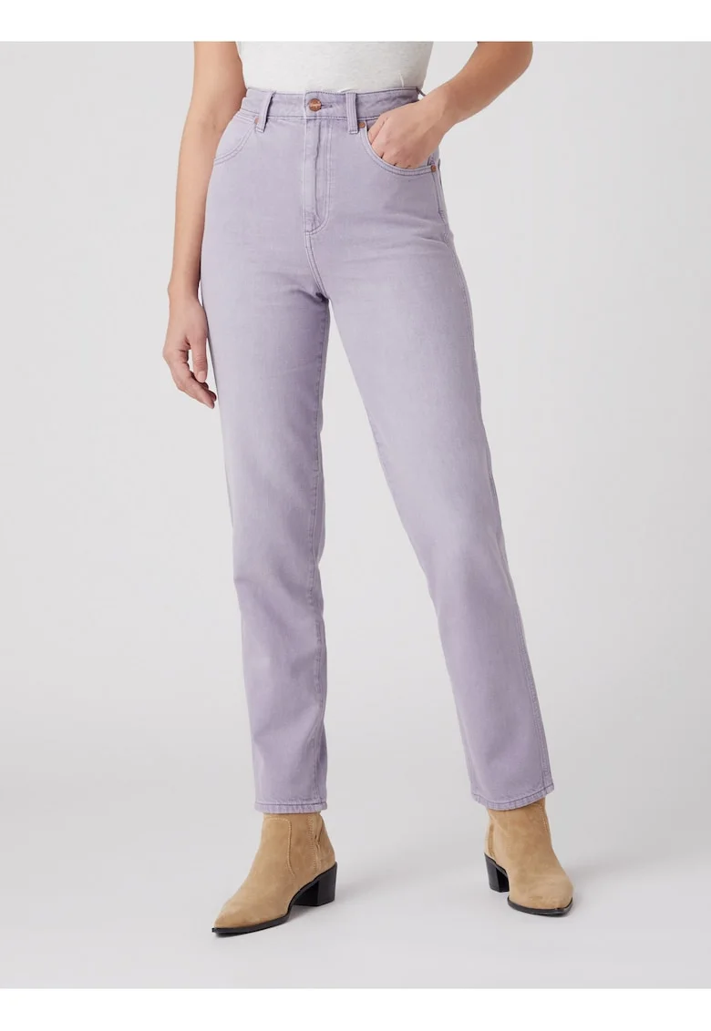 Jeans cu croiala dreapta din amestec de bumbac organic si canepa,