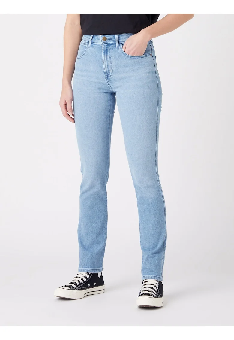 Jeans cu croiala slim fit din amestec de bumbac organic,