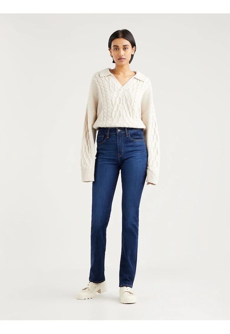 Blugi drepti cu talie inalta ®724,