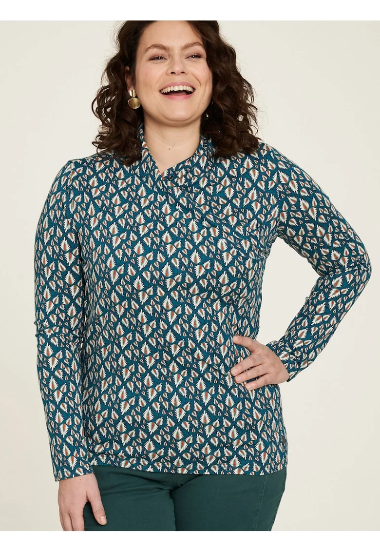 Bluza cu imprimeu grafic din amestec de bumbac organic