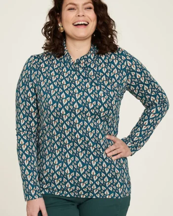Bluza cu imprimeu grafic din amestec de bumbac organic