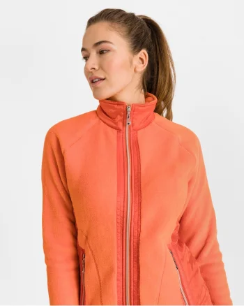 Bluza de trening cu fermoar si guler ridicat