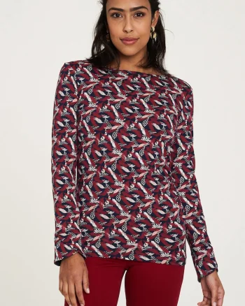 Bluza imprimata cu decupaj pe spate