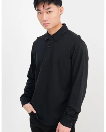 Bluza polo regular fit, Negru