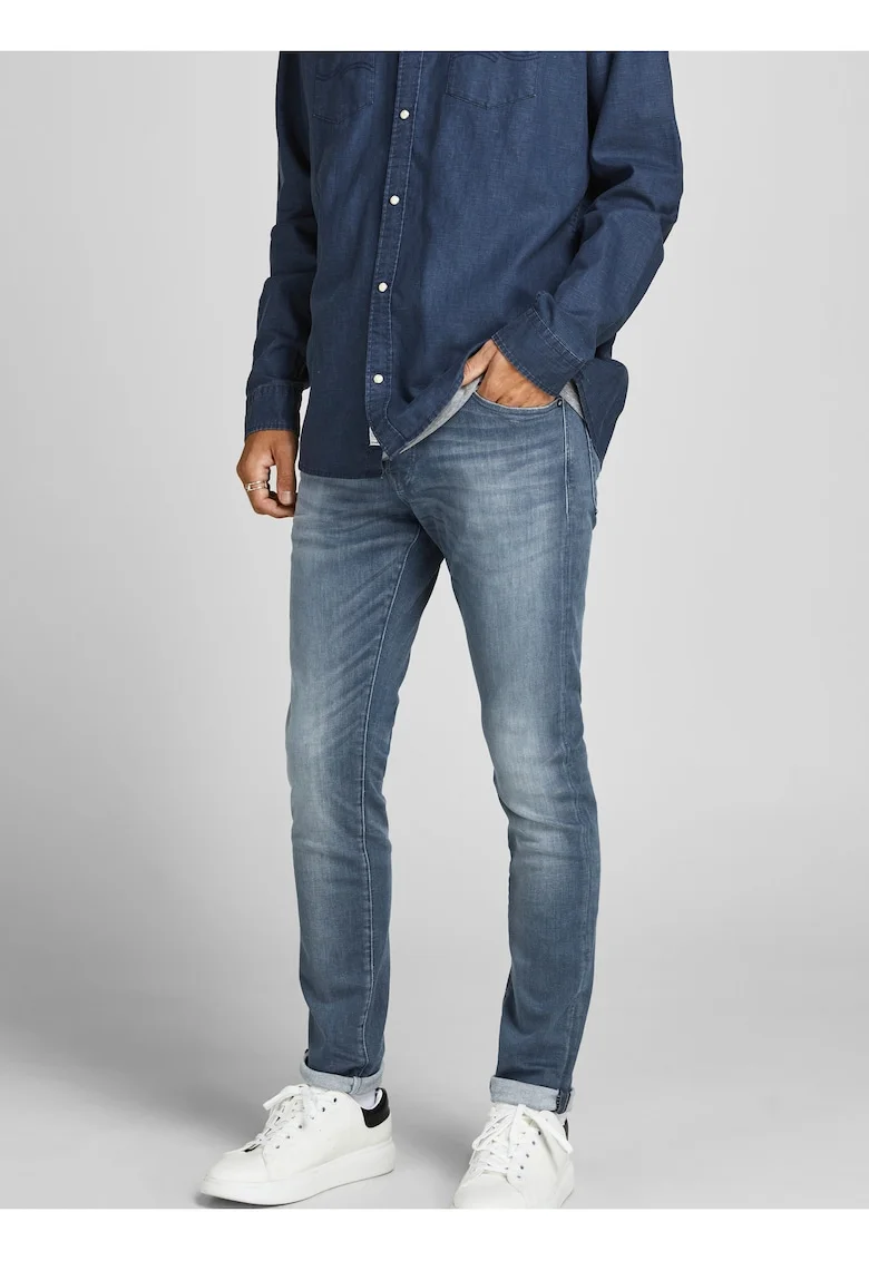 Blugi skinny cu nasturi Glenn,