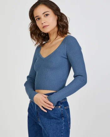 Bluza crop striata