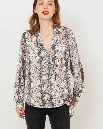 Bluza petrecuta cu imprimeu sarpe