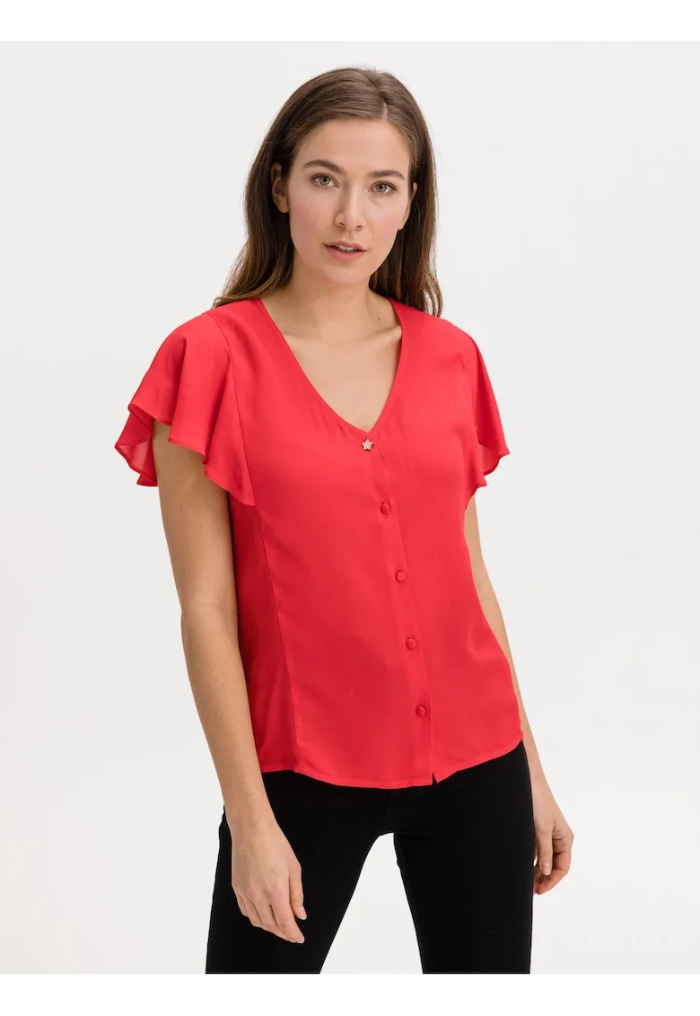 Bluza cu maneca scurta si nasturi
