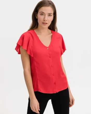 Bluza cu maneca scurta si nasturi