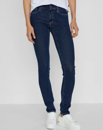 Blugi skinny cu talie medie,