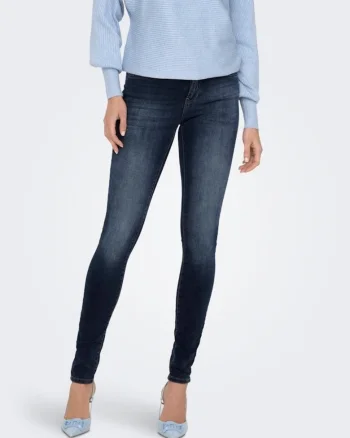Blugi skinny cu talie medie Blush,
