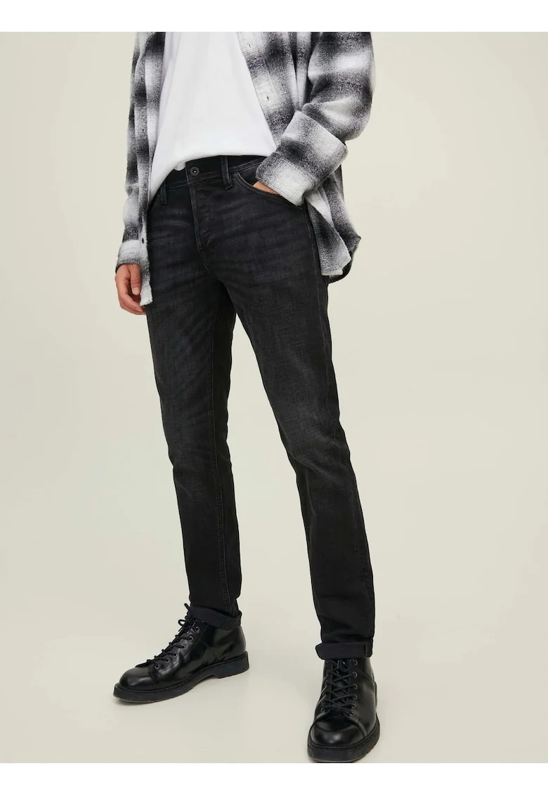 Blugi slim fit cu nasturi Glenn,