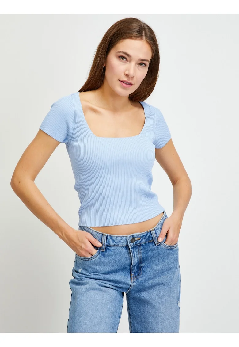 Tricou raiat crop,