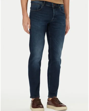 Blugi barbati,  slim fit, bumbac si lyocell, Bleumarin