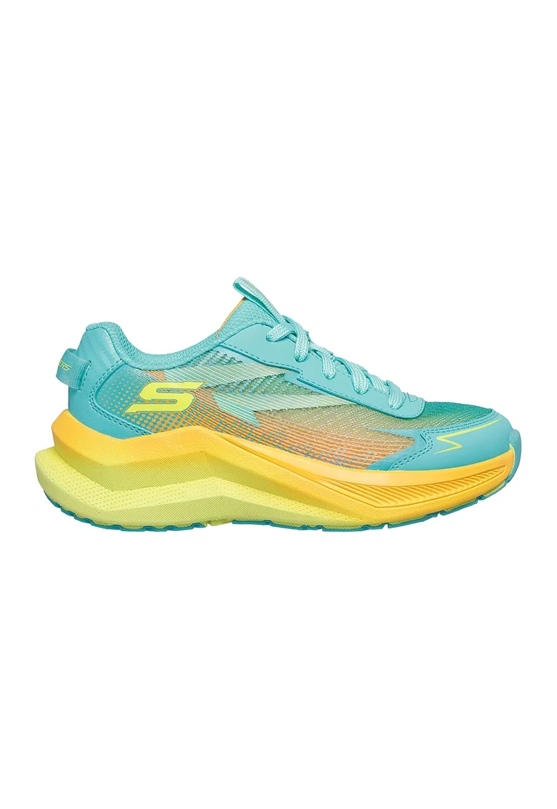 Pantofi sport din material textil cu garnituri din material sintetic Max Cushioning Ascender, Galben/Albastru aquamarin