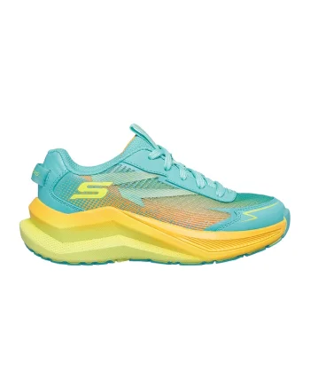 Pantofi sport din material textil cu garnituri din material sintetic Max Cushioning Ascender, Galben/Albastru aquamarin