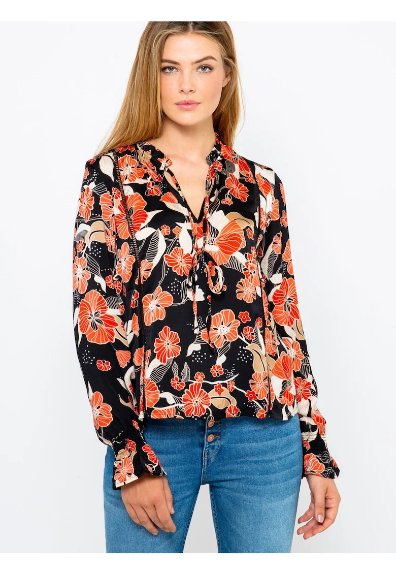 Bluza tunica cu motiv floral,