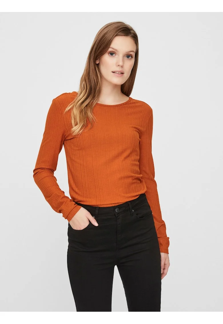 Bluza din amestec de viscoza cu model striat,