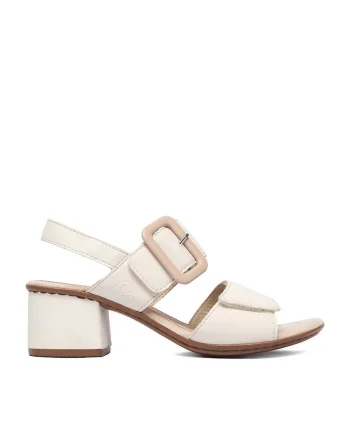 Sandale crem  din piele naturala, Crem