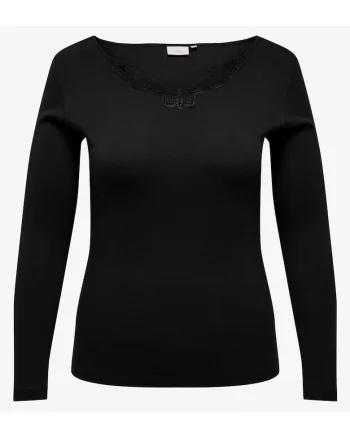 Bluza din bumbac organic cu decolteu la baza gatului,