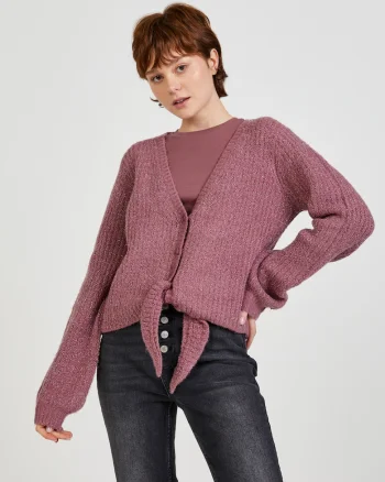 Cardigan tricotat cu nasturi,