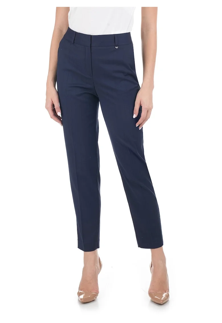 Pantaloni crop conici, Bleumarin