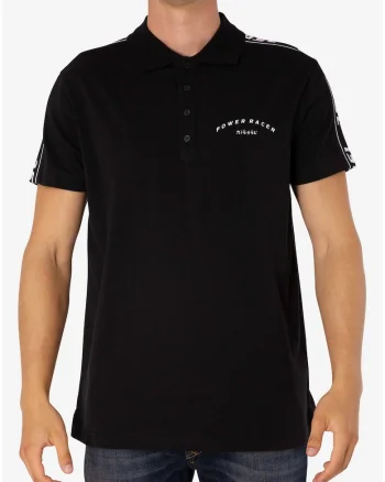 Tricou polo din amestec de bumbac cu model uni si logo,