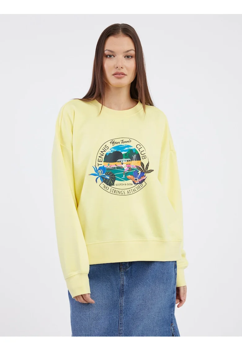 Bluza de trening cu imprimeu grafic,
