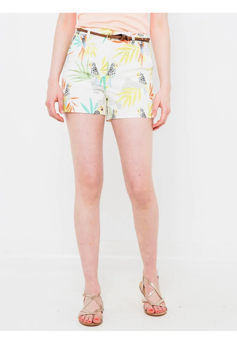 Pantaloni scurti cu model tropical,