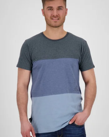 Tricou din amestec de bumbac cu model colorblock